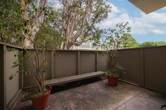 a backyard of a house