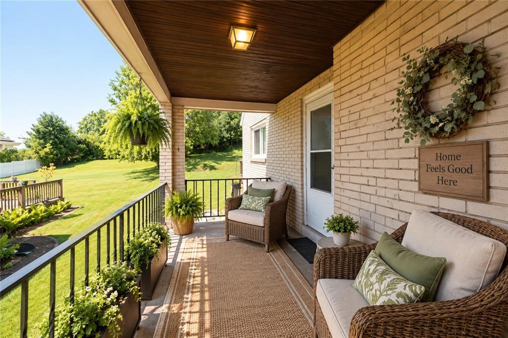 1504 Greentree Road Pittsburgh, PA 15220 - Photo 30 of 46 Cozy Side Porch off Living Room - Virtually Staged