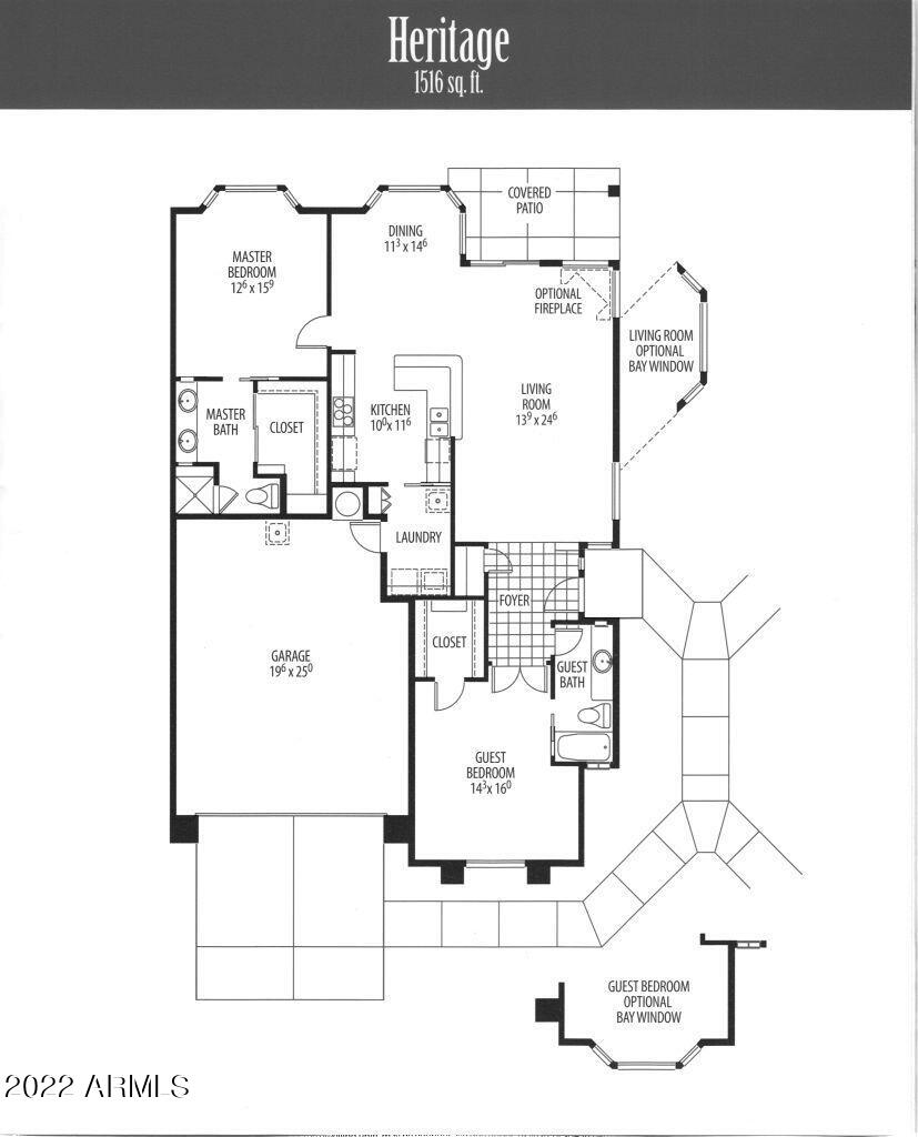 4202 East Broadway Road, Unit 59 Mesa, AZ 85206 - Photo 39 of 39 Heritage floor plan 4202 E Broadway 59