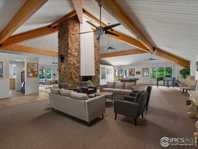 a outdoor space with furniture