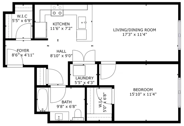 $3,000 | 121 34th Street, Unit 415, Union City, NJ 07087