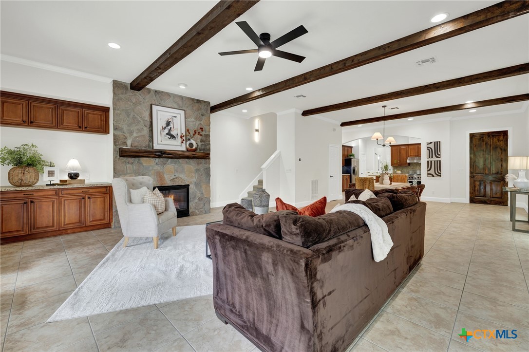 1029 Gruene Road New Braunfels, TX 78130 - Photo 10 of 48 a living room with furniture and a flat screen tv