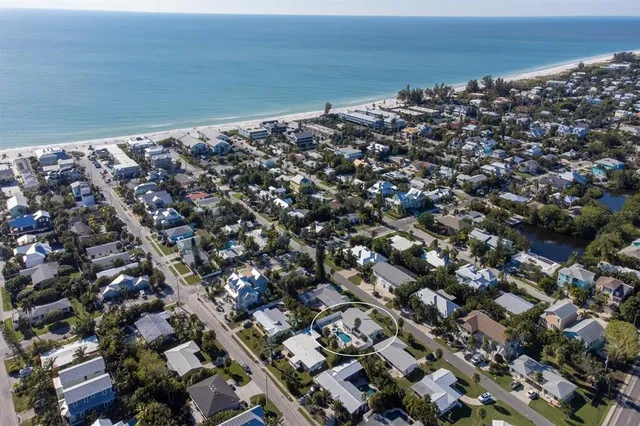 an aerial view of multiple house