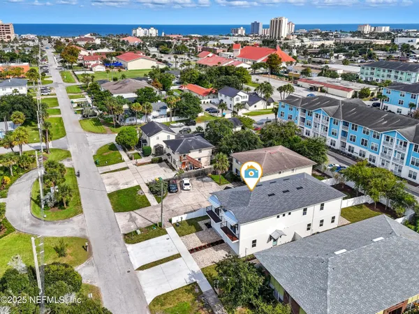 an aerial view of multiple house