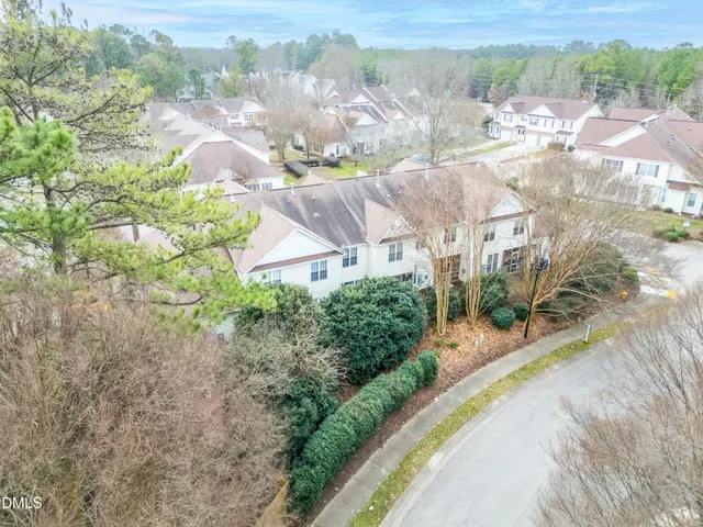 a view of a street with a houses