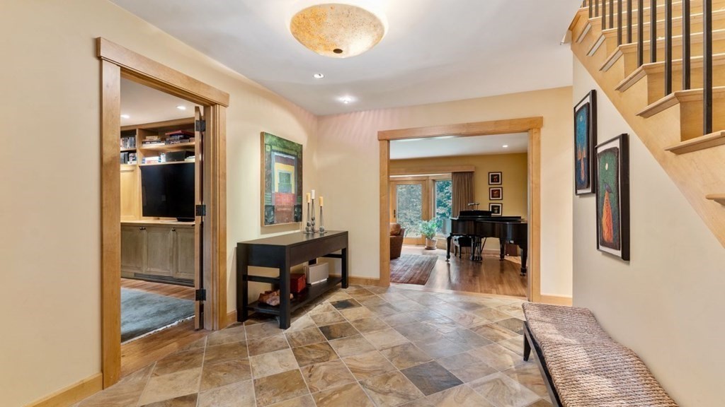 23 Colgate Road Wellesley, MA 02482 - Photo 5 of 32 a view of a livingroom with furniture and a flat tv screen