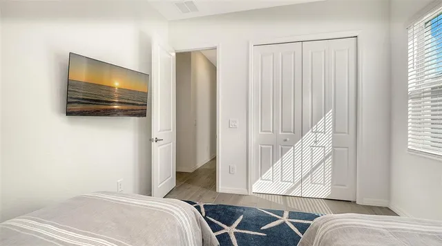 a view of a golf course with a lake