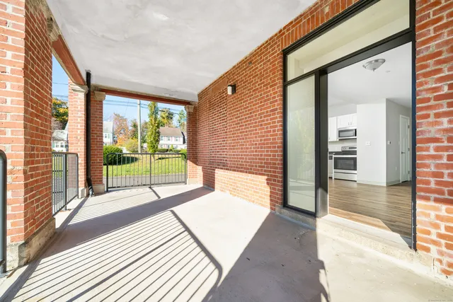 a balcony view with a outdoor space