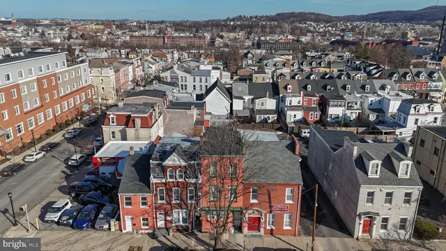 an aerial view of multiple house