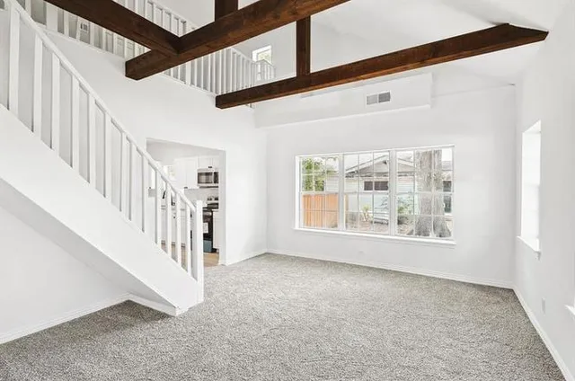 a view of an entryway with staircase