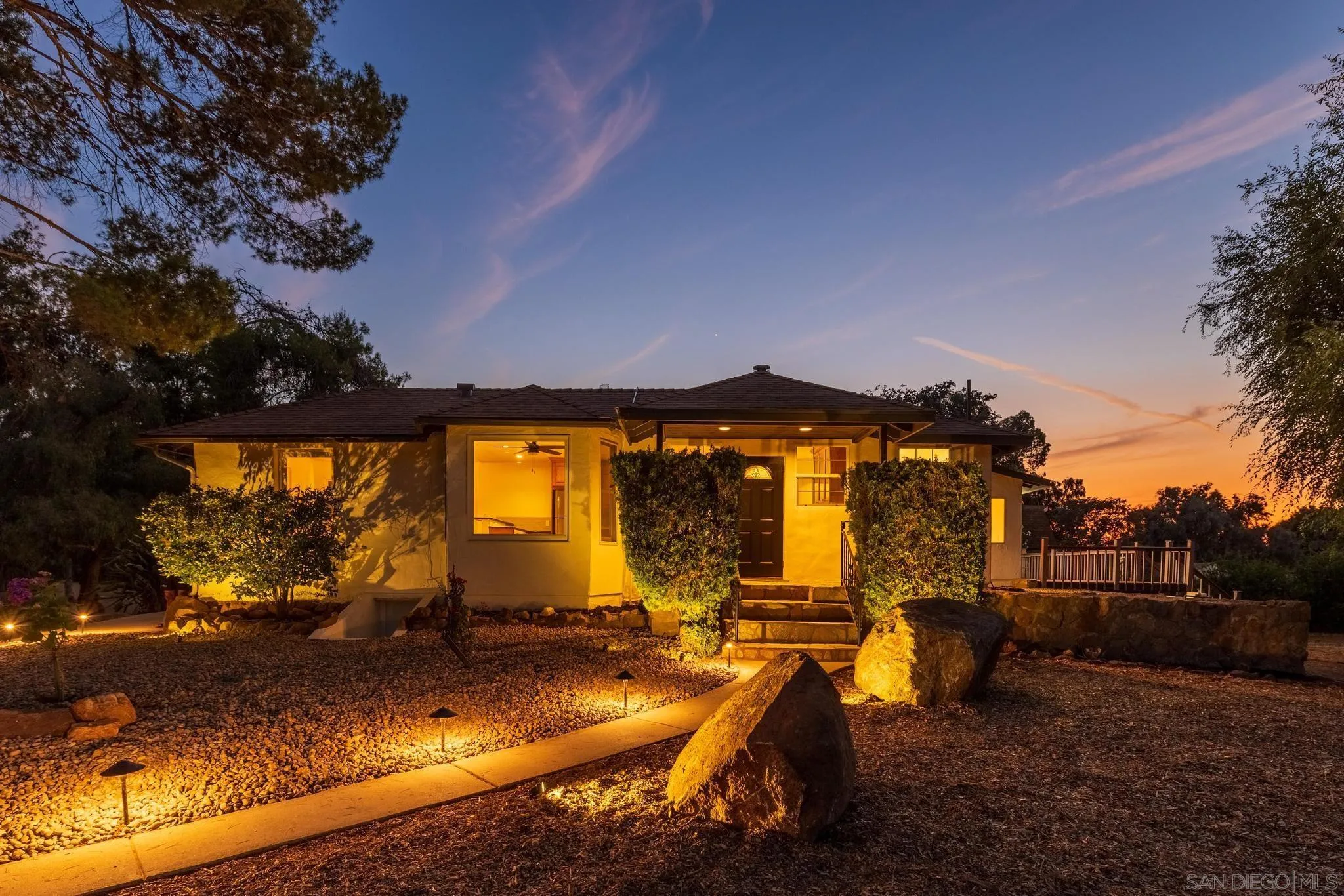 1230 Arnold Way Alpine, CA 91901 - Photo 4 of 60 a view of a house with backyard patio and fire pit