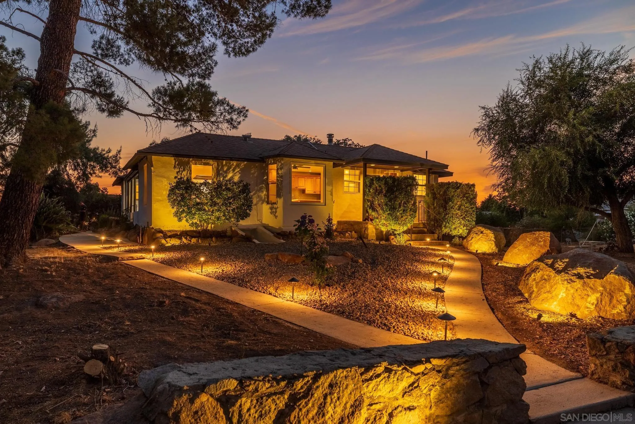 1230 Arnold Way Alpine, CA 91901 - Photo 44 of 60 a view of a swimming pool with an outdoor seating and a yard