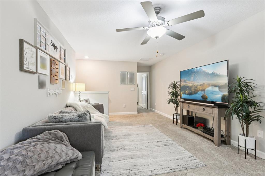 1306 White Fox Run Lutz, FL 33549 - Photo 17 of 35 a living room with furniture and a fireplace