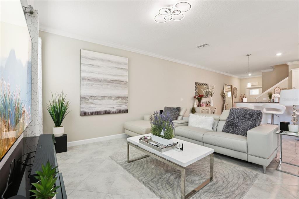1306 White Fox Run Lutz, FL 33549 - Photo 3 of 35 a living room with furniture and a flat screen tv