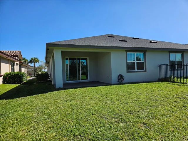 a house view with a garden space