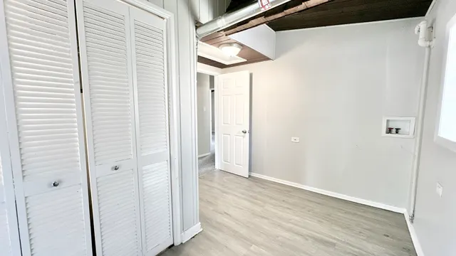 a view of a wooden door