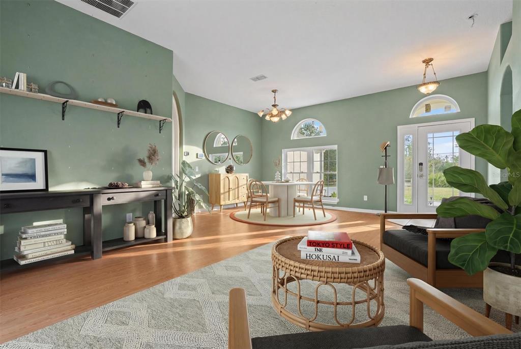 20744 Sheldon Street Orlando, FL 32833 - Photo 7 of 50 a living room with furniture and a fireplace