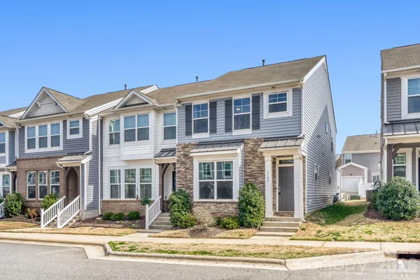 a front view of a building