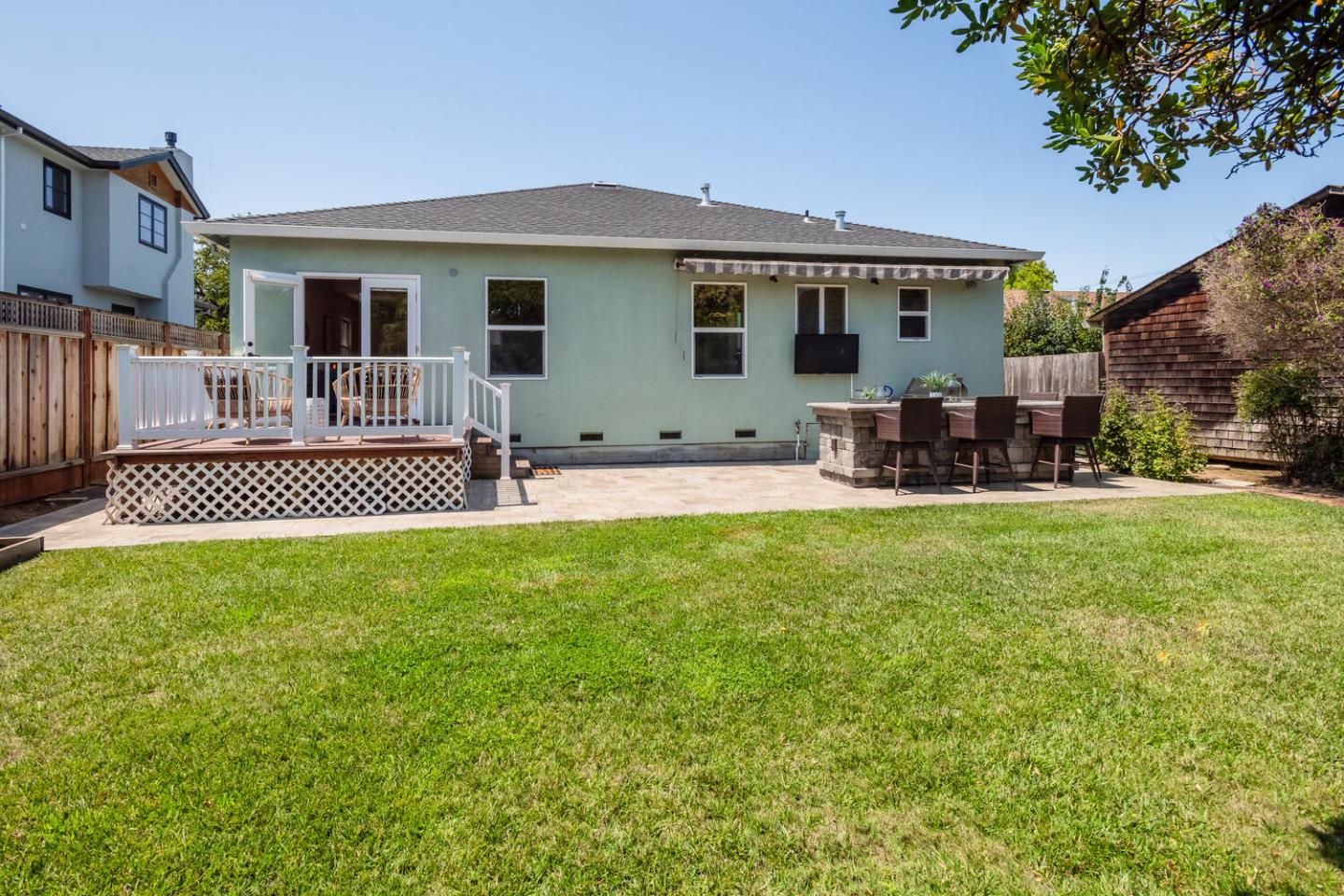 138 Channing Road Burlingame, CA 94010 - Photo 27 of 36 a front view of house with yard and outdoor seating