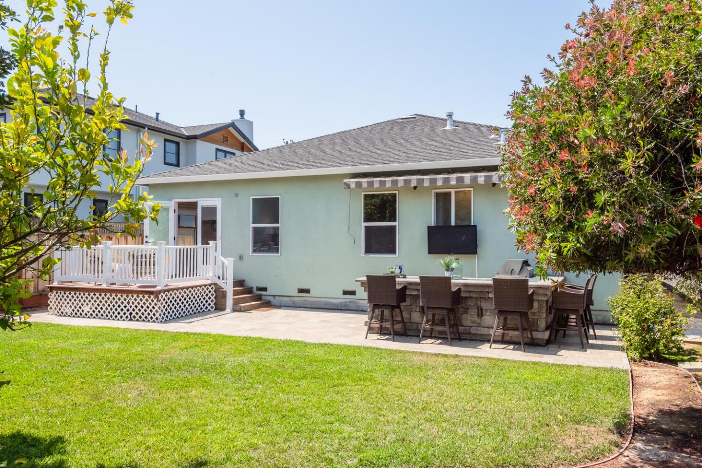 138 Channing Road Burlingame, CA 94010 - Photo 30 of 36 a front view of house with yard and outdoor seating