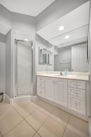 a front view of a building with parking space