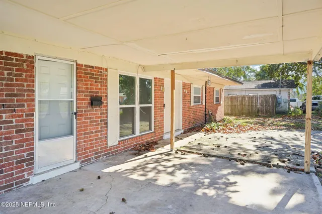 a backyard of a house