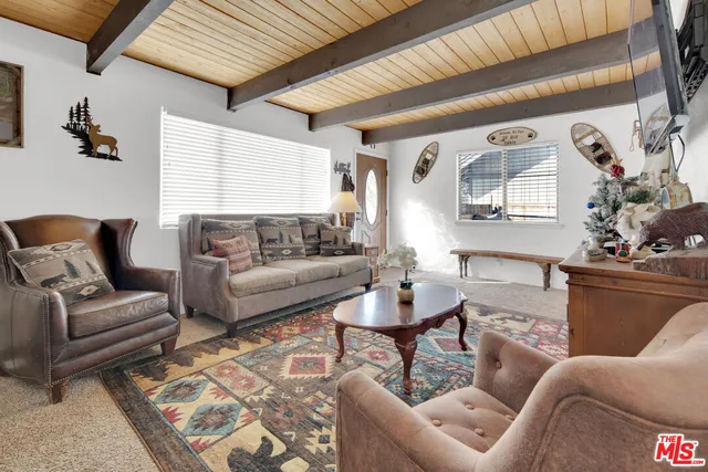 a living room with furniture and a couch