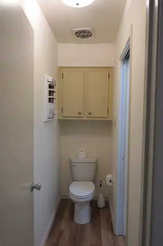 a bathroom with a toilet