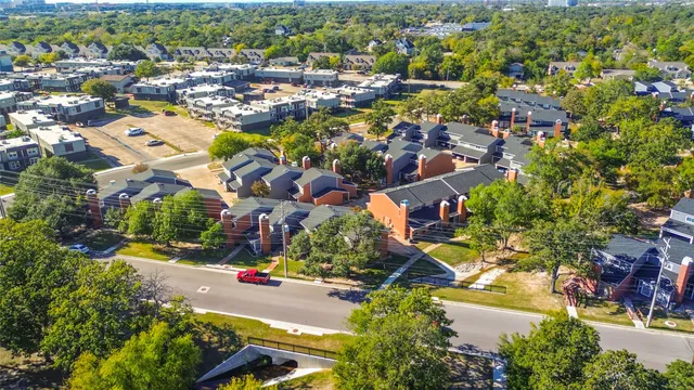 an aerial view of multiple house