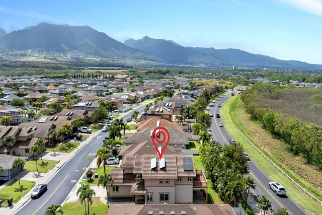 a view of city and mountain
