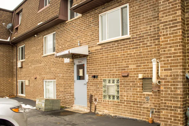 a view of a brick wall