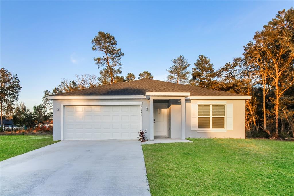 46 Ash Road Ocala, FL 34472 - Photo 1 of 20 front view of house with a yard