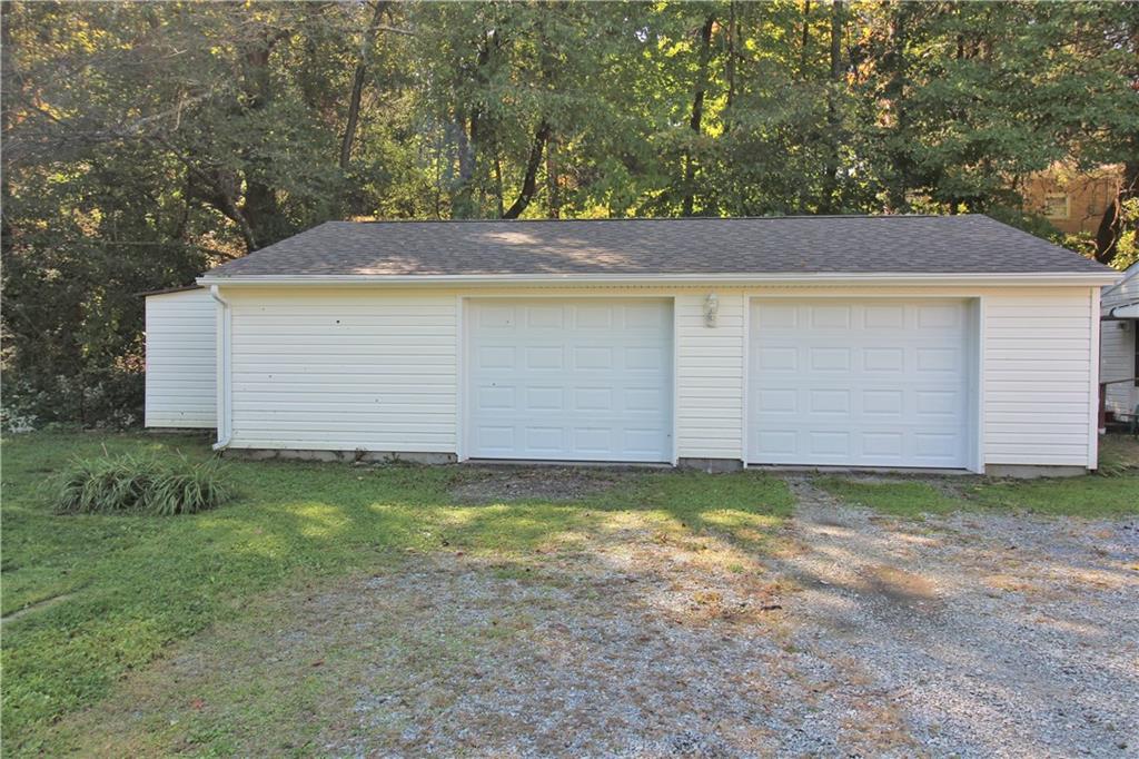 Two car garage plus tons of extra storage.  Rebuilt in late 2015