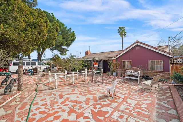 a view of a house with a patio