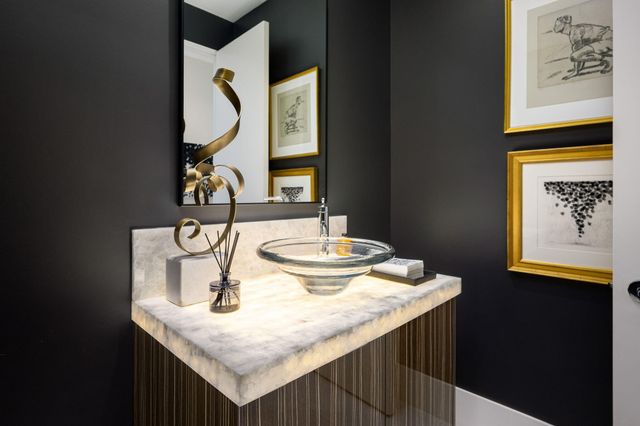 a view of a house with fountain bath tub and fire pit