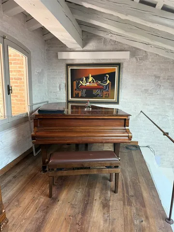 a room with gym equipment