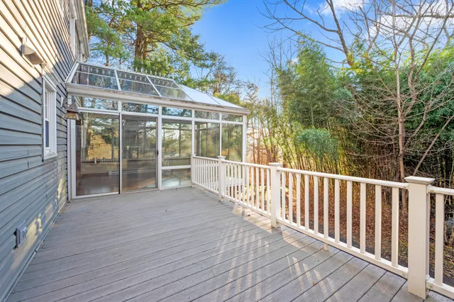 a view of a house with a deck