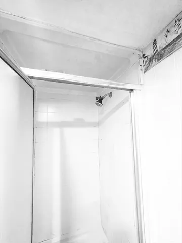 a bathroom with a window