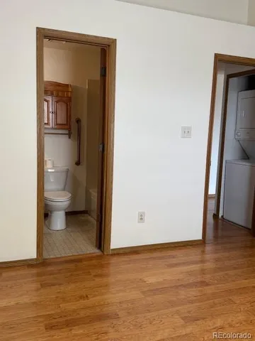 a view of a bathroom from a room