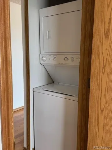 a close up view of washer and dryer