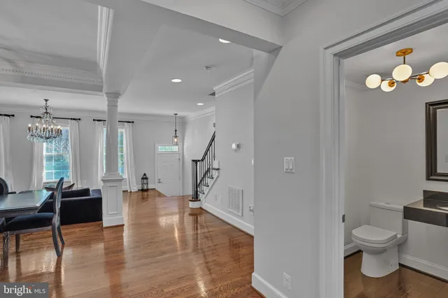 a view of a bathroom with toilet