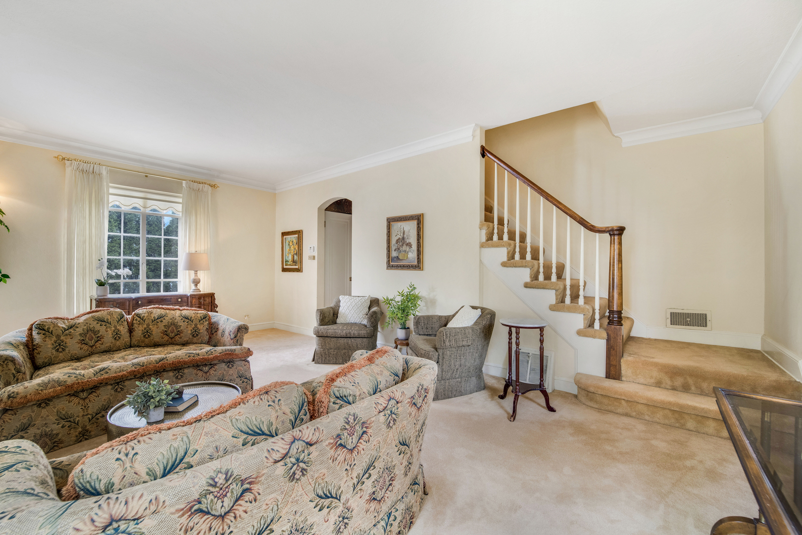 141 North Delaplaine Road Riverside, IL 60546 - Photo 6 of 19 a living room with furniture and a window