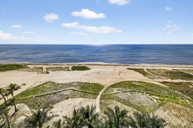 a view of a swimming pool and an outdoor space
