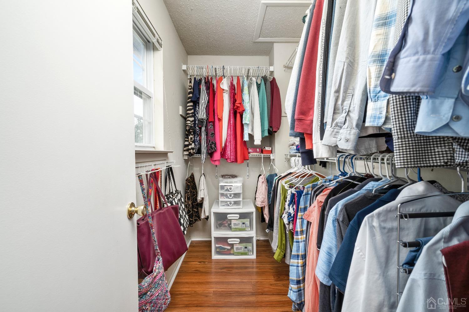 231 Nebula Road Piscataway, NJ 08854 - Photo 21 of 37 a view of walk in closet with clothes and shoes