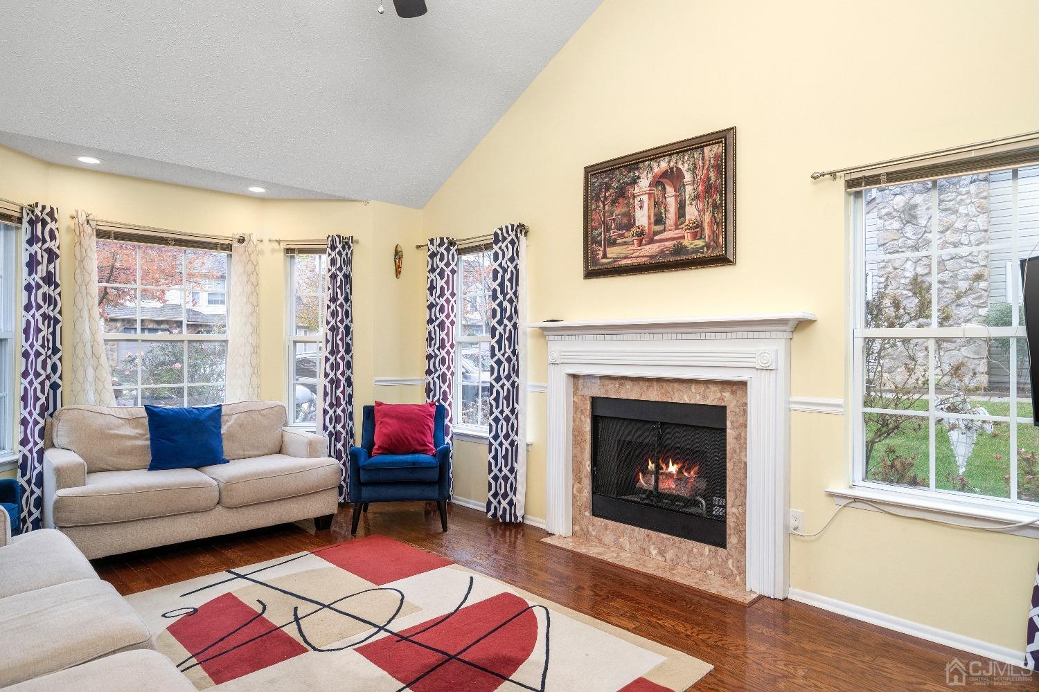 231 Nebula Road Piscataway, NJ 08854 - Photo 4 of 37 a living room with furniture and a fireplace