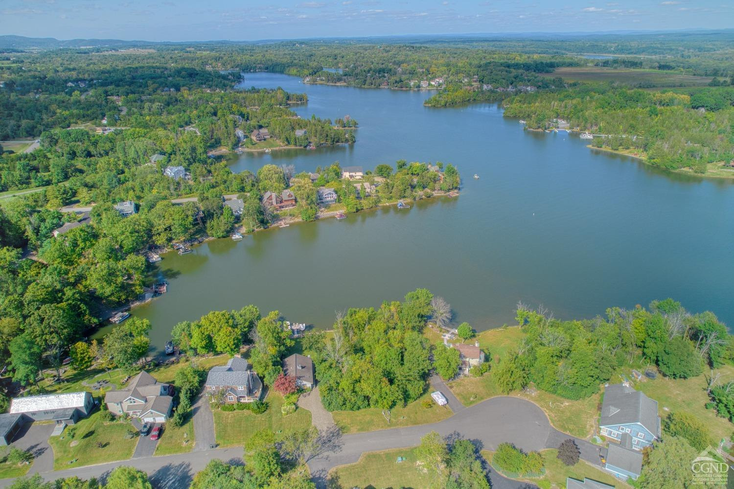 107 Whitney Point Athens, NY 12015 - Photo 11 of 17 an aerial view of a houses with a lake view