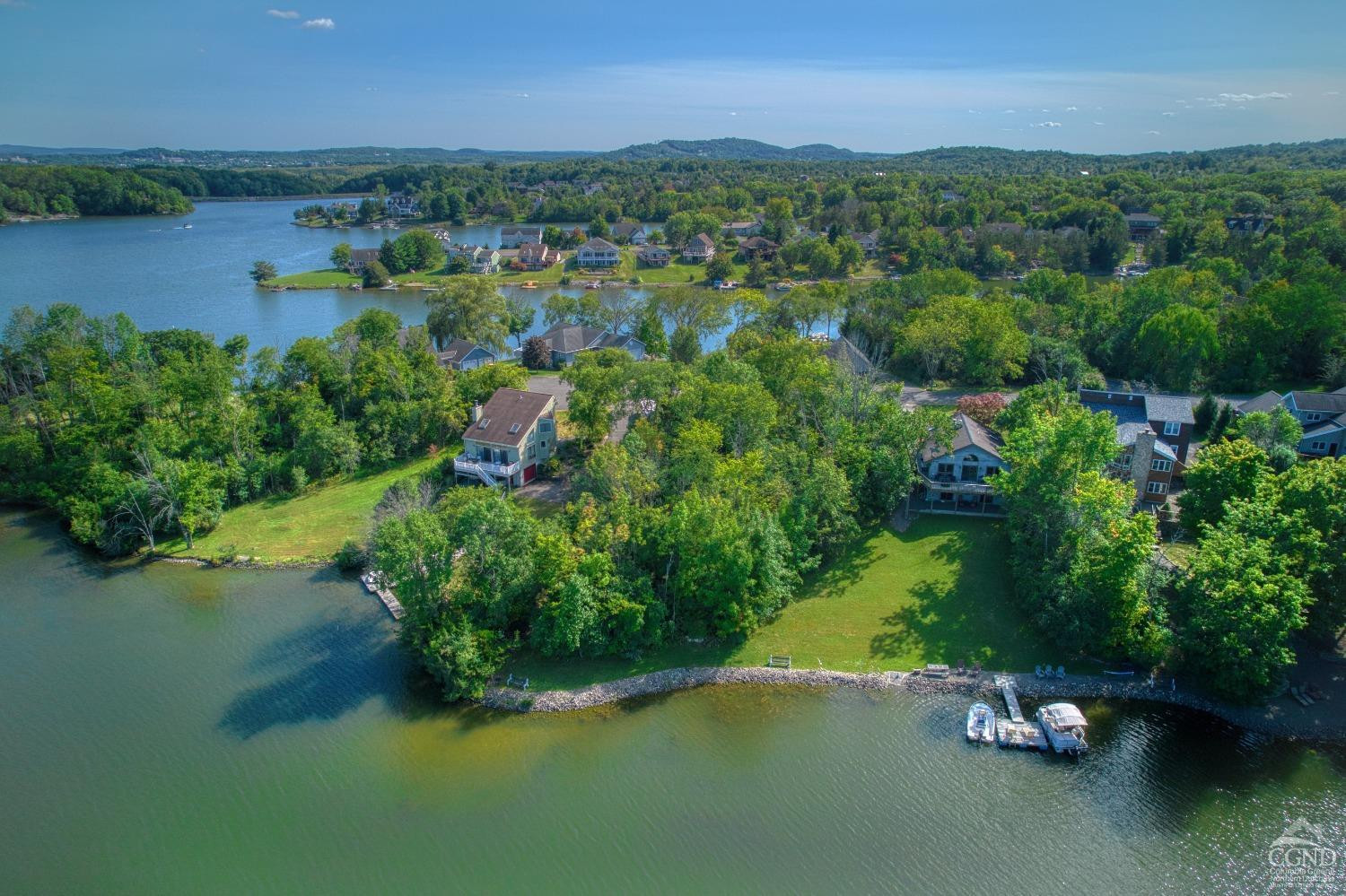 107 Whitney Point Athens, NY 12015 - Photo 15 of 17 an aerial view of a residential houses with outdoor space and lake view