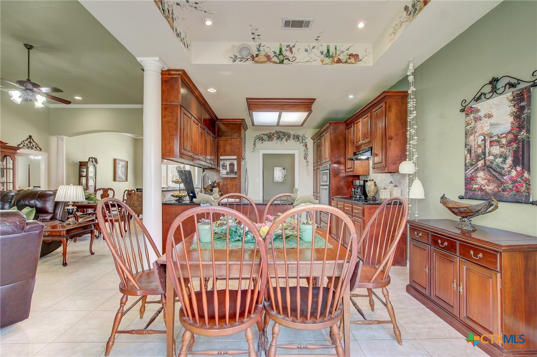 200 Carriage House Road Salado, TX 76571 - Photo 17 of 43 Hand painted accents in breakfast area by local artist