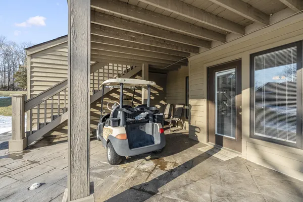 a view of a swimming pool with an ocean beach