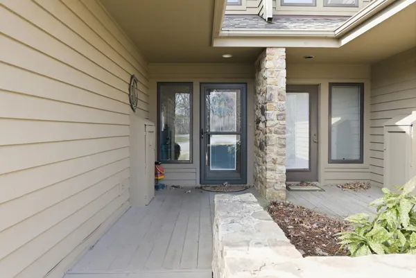 a view of a lake with houses